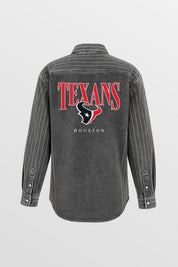 HOUSTON TEXANS END ZONE ENERGY MICRO-RHINESTONE OVERSHIRT BY RANDI MAHOMES