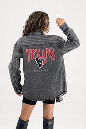 HOUSTON TEXANS END ZONE ENERGY MICRO-RHINESTONE OVERSHIRT BY RANDI MAHOMES