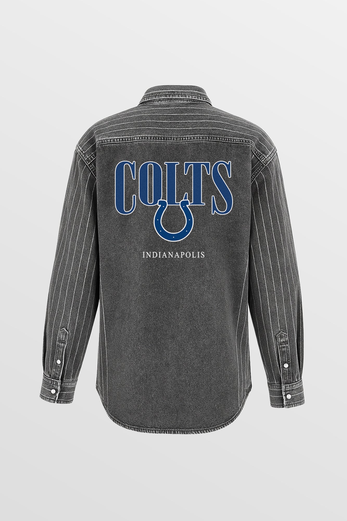 INDIANAPOLIS COLTS END ZONE ENERGY MICRO-RHINESTONE OVERSHIRT BY RANDI MAHOMES
