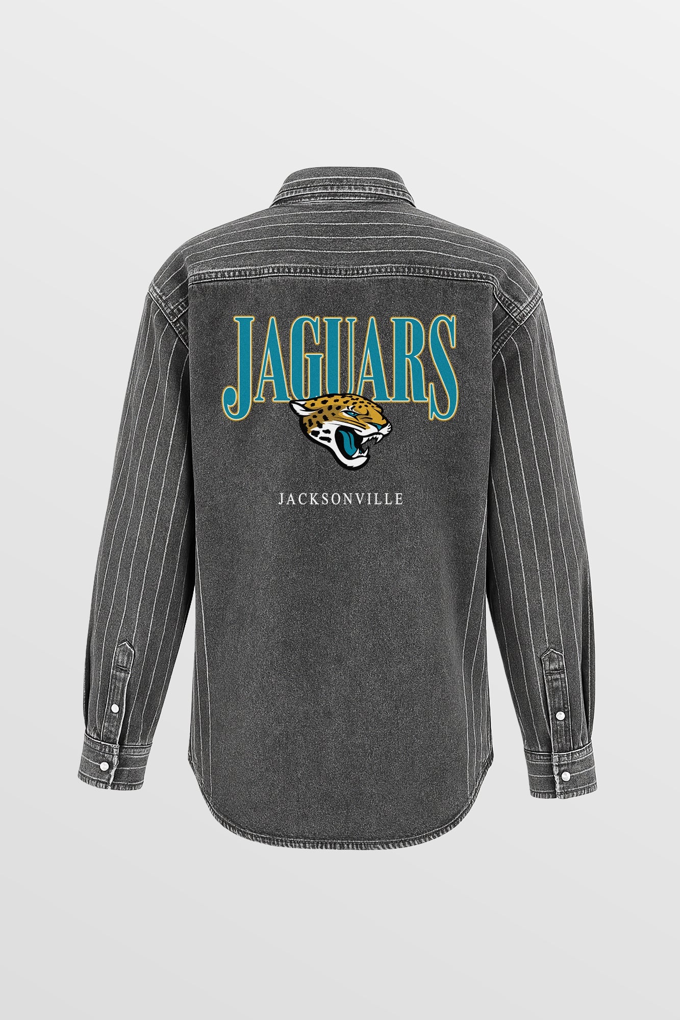 JACKSONVILLE JAGUARS END ZONE ENERGY MICRO-RHINESTONE OVERSHIRT BY RANDI MAHOMES