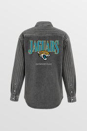 JACKSONVILLE JAGUARS END ZONE ENERGY MICRO-RHINESTONE OVERSHIRT BY RANDI MAHOMES