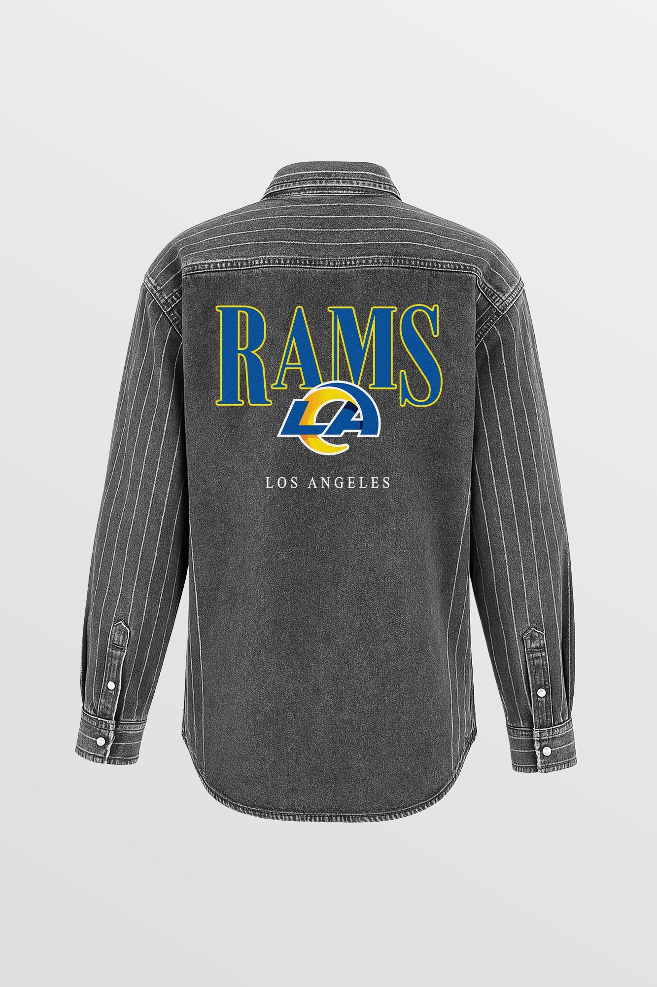 LOS ANGELES RAMS END ZONE ENERGY MICRO-RHINESTONE OVERSHIRT BY RANDI MAHOMES