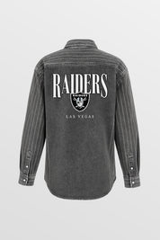 LAS VEGAS RAIDERS END ZONE ENERGY MICRO-RHINESTONE OVERSHIRT BY RANDI MAHOMES