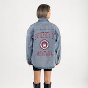 MONTANA GRIZZLIES STYLES THE LIMIT MICRO-RHINESTONE DENIM OVERSHIRT