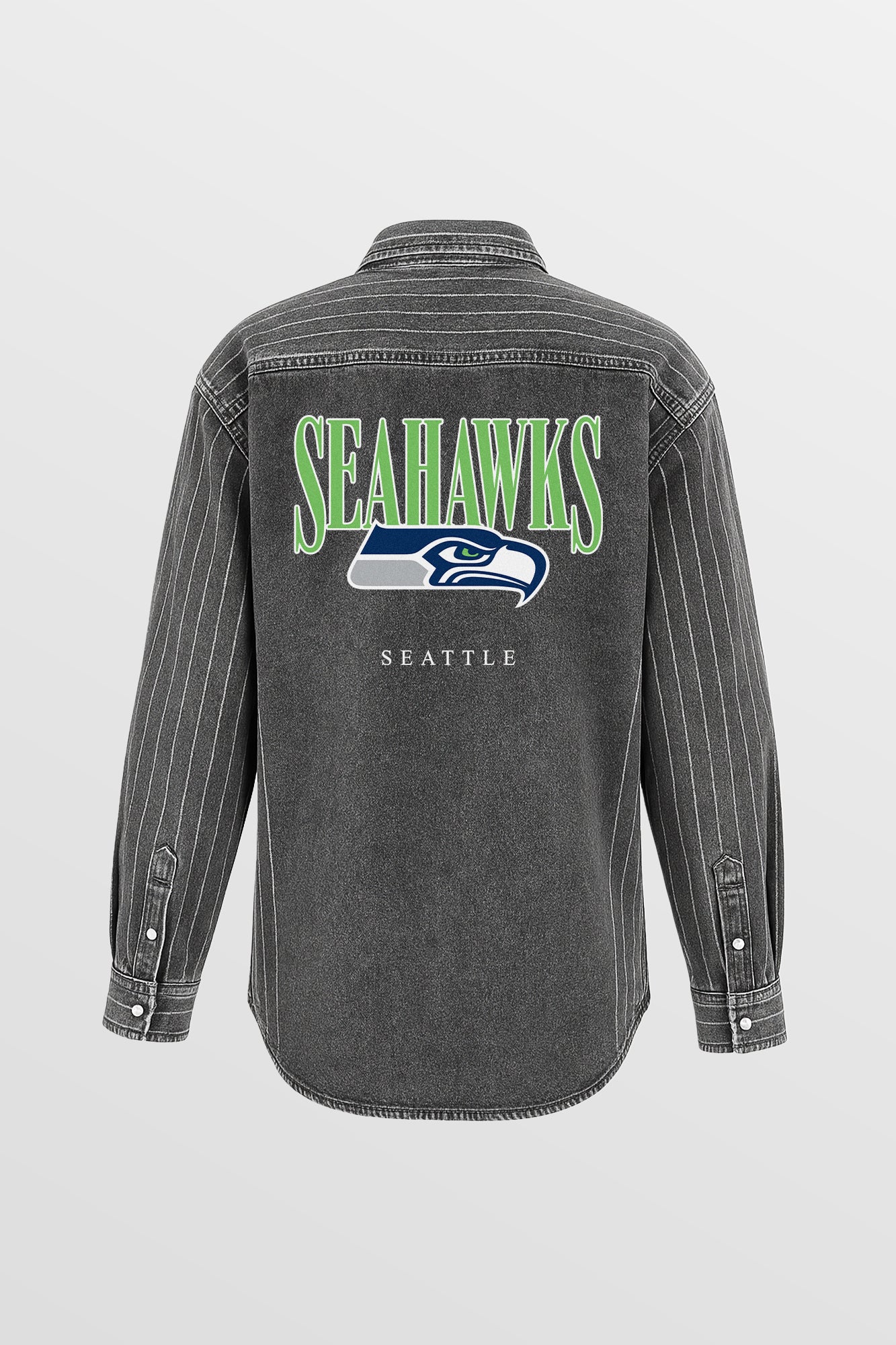SEATTLE SEAHAWKS END ZONE ENERGY MICRO-RHINESTONE OVERSHIRT BY RANDI MAHOMES