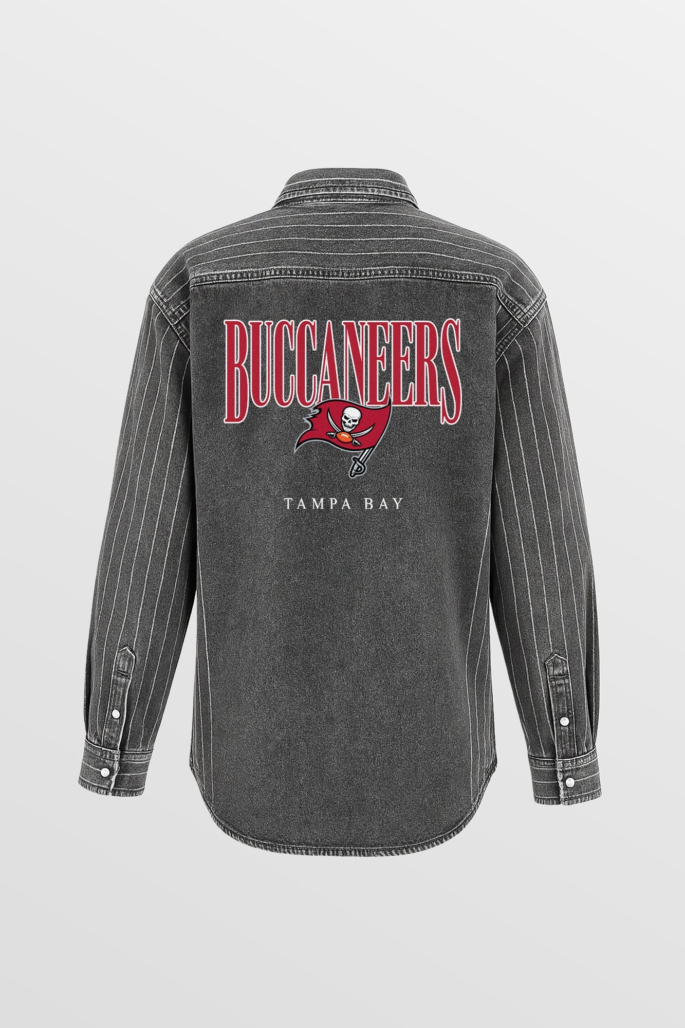 TAMPA BAY BUCCANEERS END ZONE ENERGY MICRO-RHINESTONE OVERSHIRT BY RANDI MAHOMES