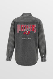 TAMPA BAY BUCCANEERS END ZONE ENERGY MICRO-RHINESTONE OVERSHIRT BY RANDI MAHOMES