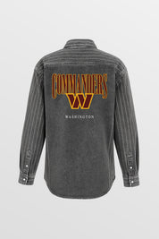 WASHINGTON COMMANDERS END ZONE ENERGY MICRO-RHINESTONE OVERSHIRT BY RANDI MAHOMES