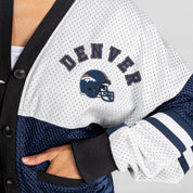 DENVER BRONCOS MVP ERA CONTRAST MESH CARDIGAN