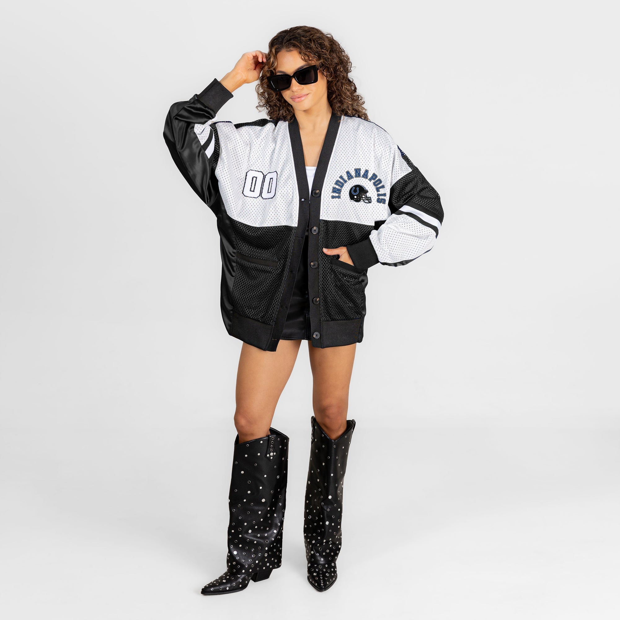 INDIANAPOLIS COLTS MVP ERA CONTRAST MESH CARDIGAN
