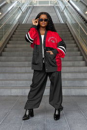KANSAS CITY CHIEFS MVP ERA CONTRAST MESH CARDIGAN