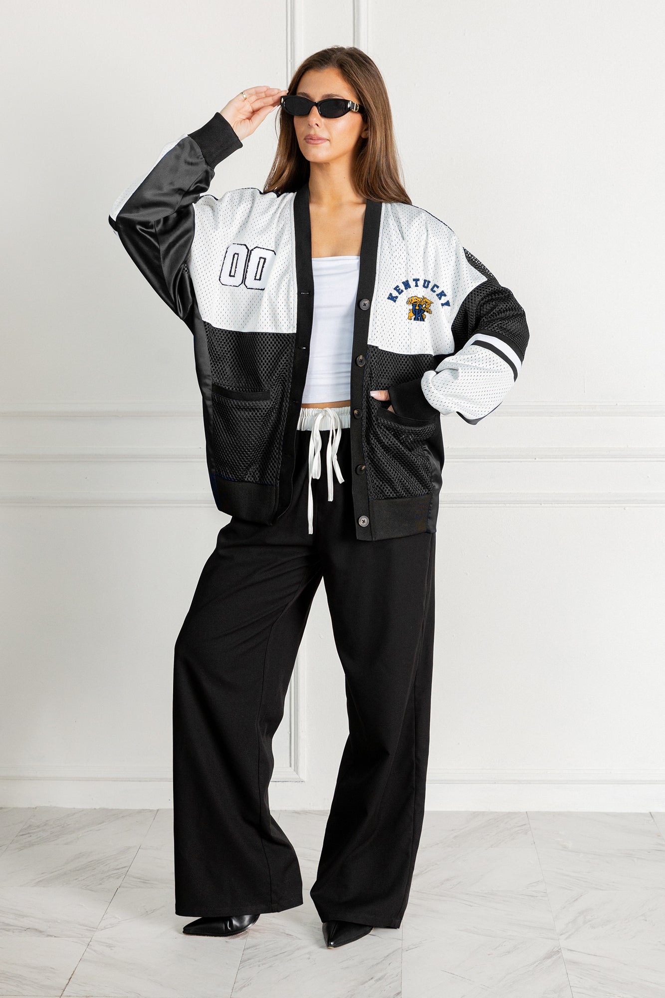 KENTUCKY WILDCATS MVP ERA CONTRAST MESH CARDIGAN