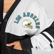 LOS ANGELES CHARGERS MVP ERA CONTRAST MESH CARDIGAN