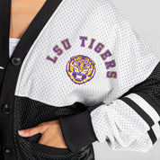 LSU TIGERS MVP ERA CONTRAST MESH CARDIGAN
