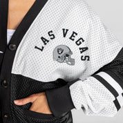 LAS VEGAS RAIDERS MVP ERA CONTRAST MESH CARDIGAN