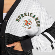 MIAMI HURRICANES MVP ERA CONTRAST MESH CARDIGAN