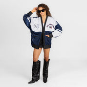NEW ENGLAND PATRIOTS MVP ERA CONTRAST MESH CARDIGAN
