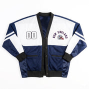 NEW ENGLAND PATRIOTS MVP ERA CONTRAST MESH CARDIGAN