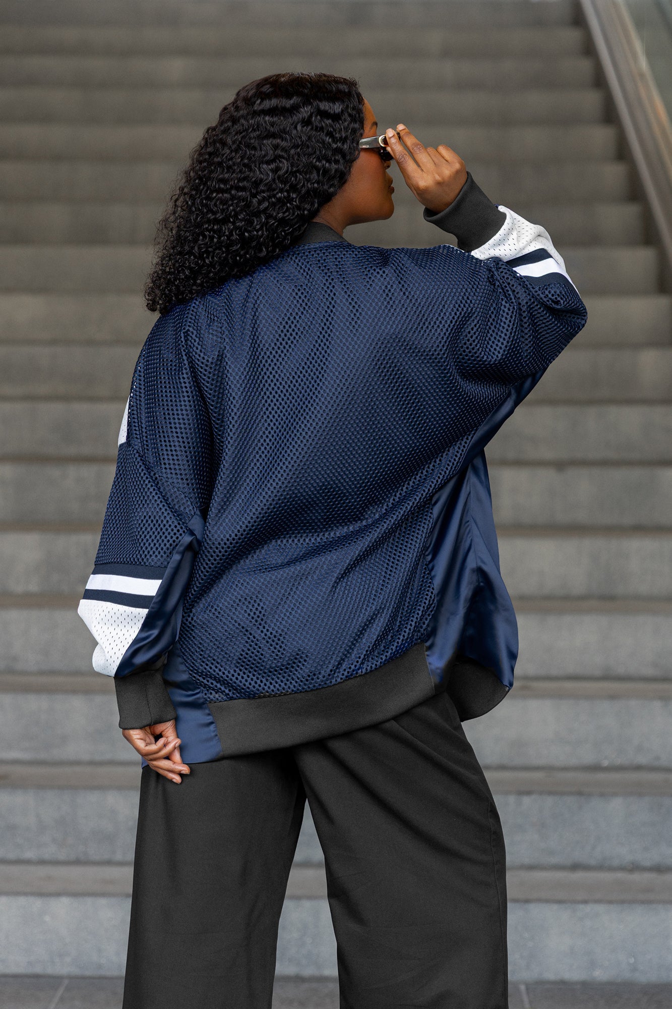 NEW ENGLAND PATRIOTS MVP ERA CONTRAST MESH CARDIGAN