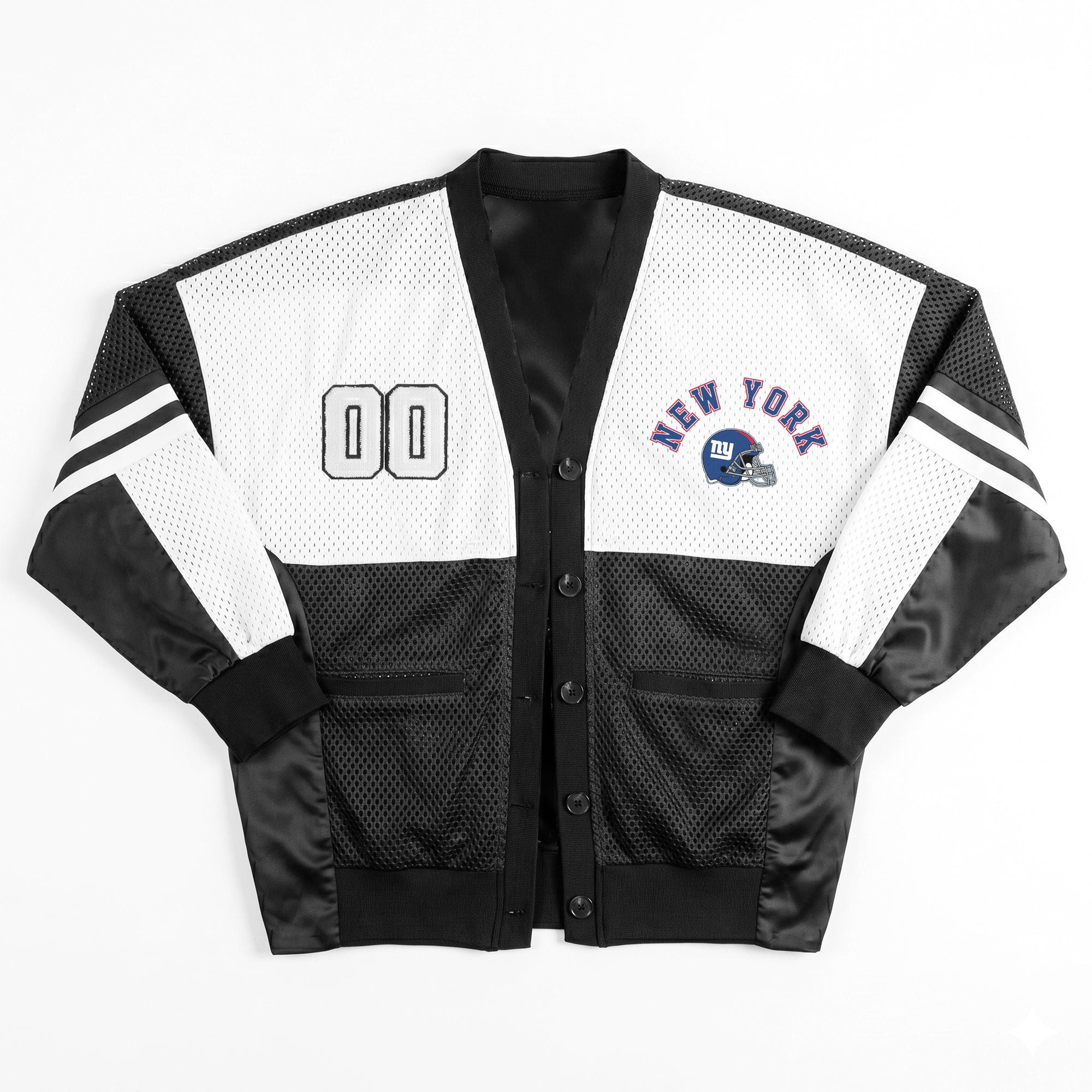 NEW YORK GIANTS MVP ERA CONTRAST MESH CARDIGAN