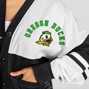 OREGON DUCKS MVP ERA CONTRAST MESH CARDIGAN