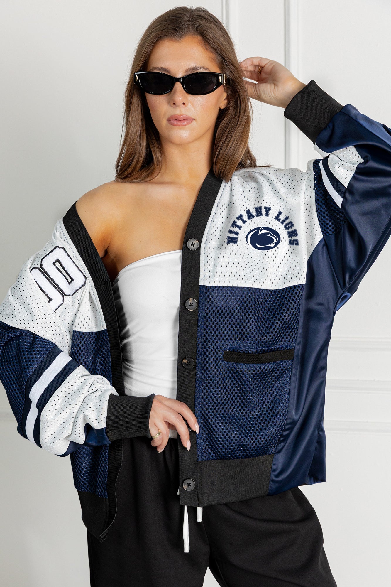 PENN STATE NITTANY LIONS MVP ERA CONTRAST MESH CARDIGAN