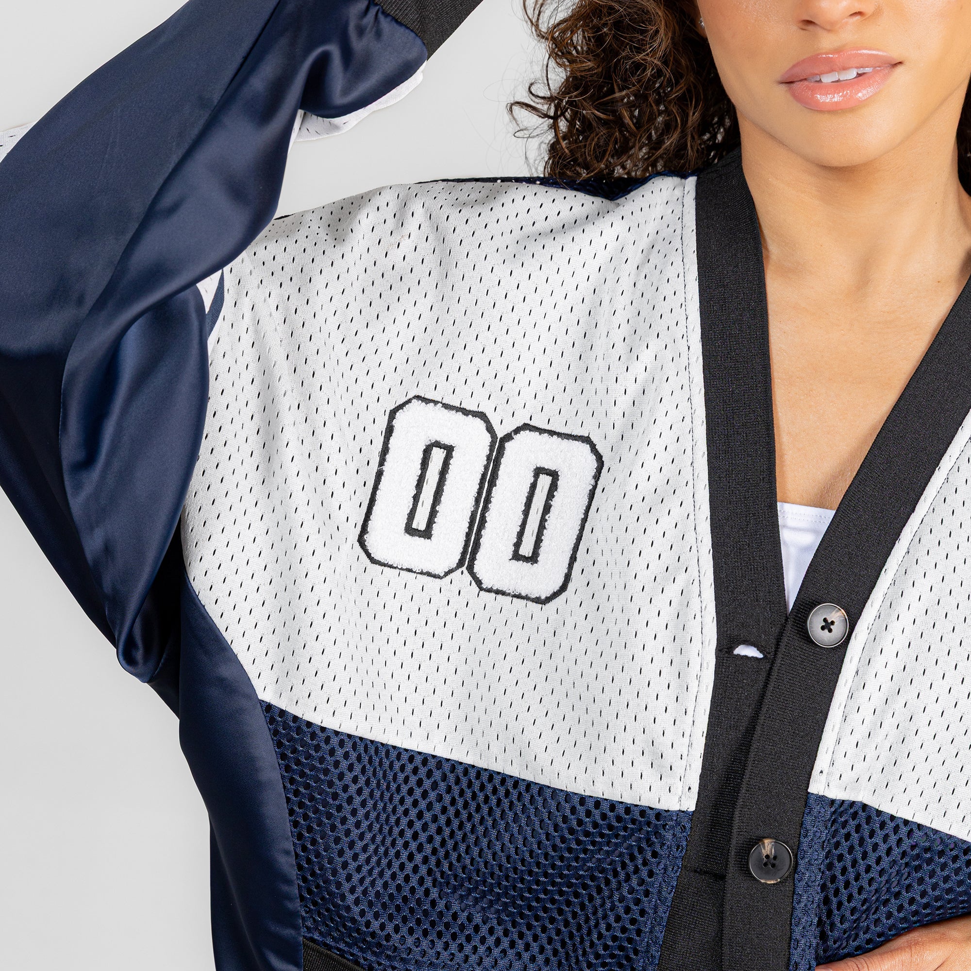 SEATTLE SEAHAWKS MVP ERA CONTRAST MESH CARDIGAN