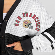 SAN FRANCISCO 49ERS MVP ERA CONTRAST MESH CARDIGAN