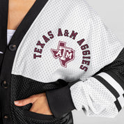 TEXAS A&M AGGIES MVP ERA CONTRAST MESH CARDIGAN