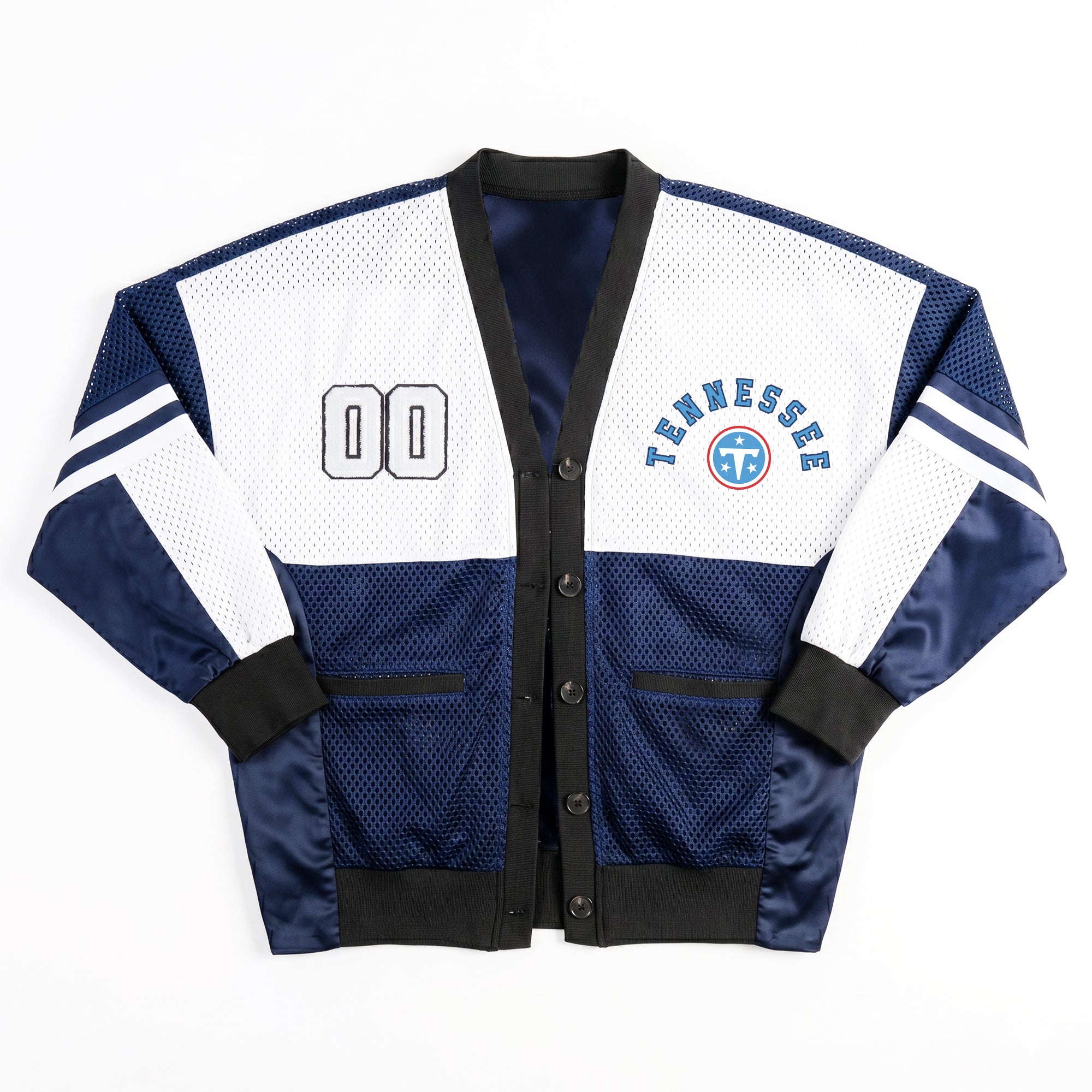 TENNESSEE TITANS MVP ERA CONTRAST MESH CARDIGAN