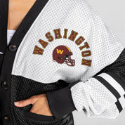 WASHINGTON COMMANDERS MVP ERA CONTRAST MESH CARDIGAN