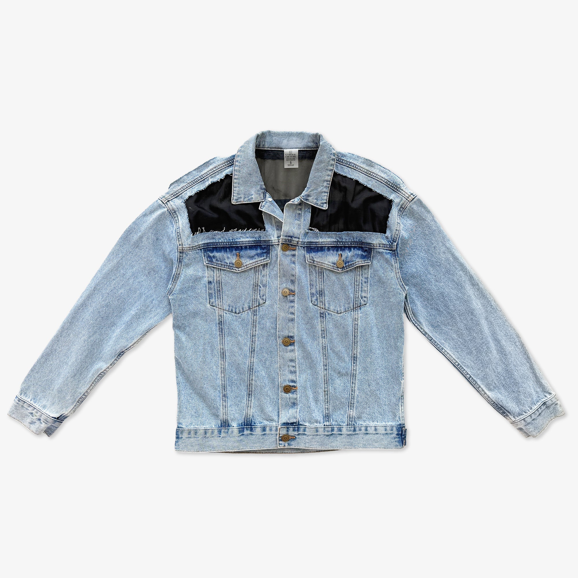 IOWA STATE CYCLONES RULE BREAKER DISTRESSED MESH DENIM JACKET