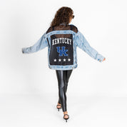 KENTUCKY WILDCATS RULE BREAKER DISTRESSED MESH DENIM JACKET
