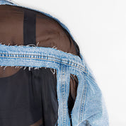 KENTUCKY WILDCATS RULE BREAKER DISTRESSED MESH DENIM JACKET