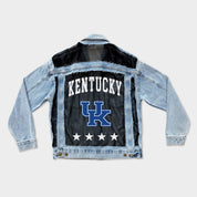 KENTUCKY WILDCATS RULE BREAKER DISTRESSED MESH DENIM JACKET