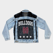 MISSISSIPPI STATE BULLDOGS RULE BREAKER DISTRESSED MESH DENIM JACKET