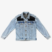 OKLAHOMA STATE COWBOYS RULE BREAKER DISTRESSED MESH DENIM JACKET