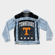 TENNESSEE VOLUNTEERS RULE BREAKER DISTRESSED MESH DENIM JACKET