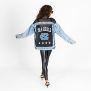 NORTH CAROLINA TAR HEELS RULE BREAKER DISTRESSED MESH DENIM JACKET