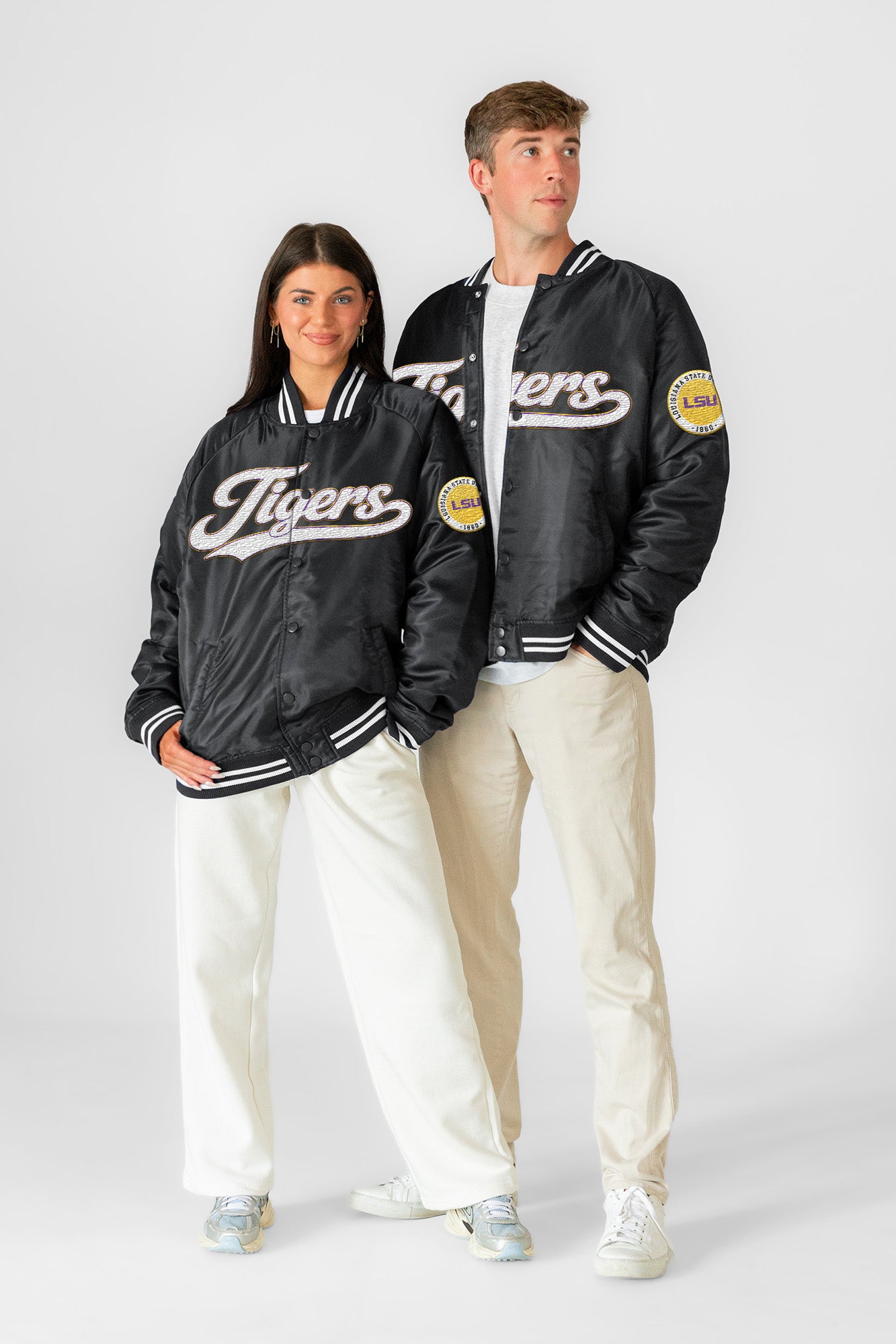 LSU TIGERS VARSITY MUSE OVERSIZED VARSITY UNISEX JACKET