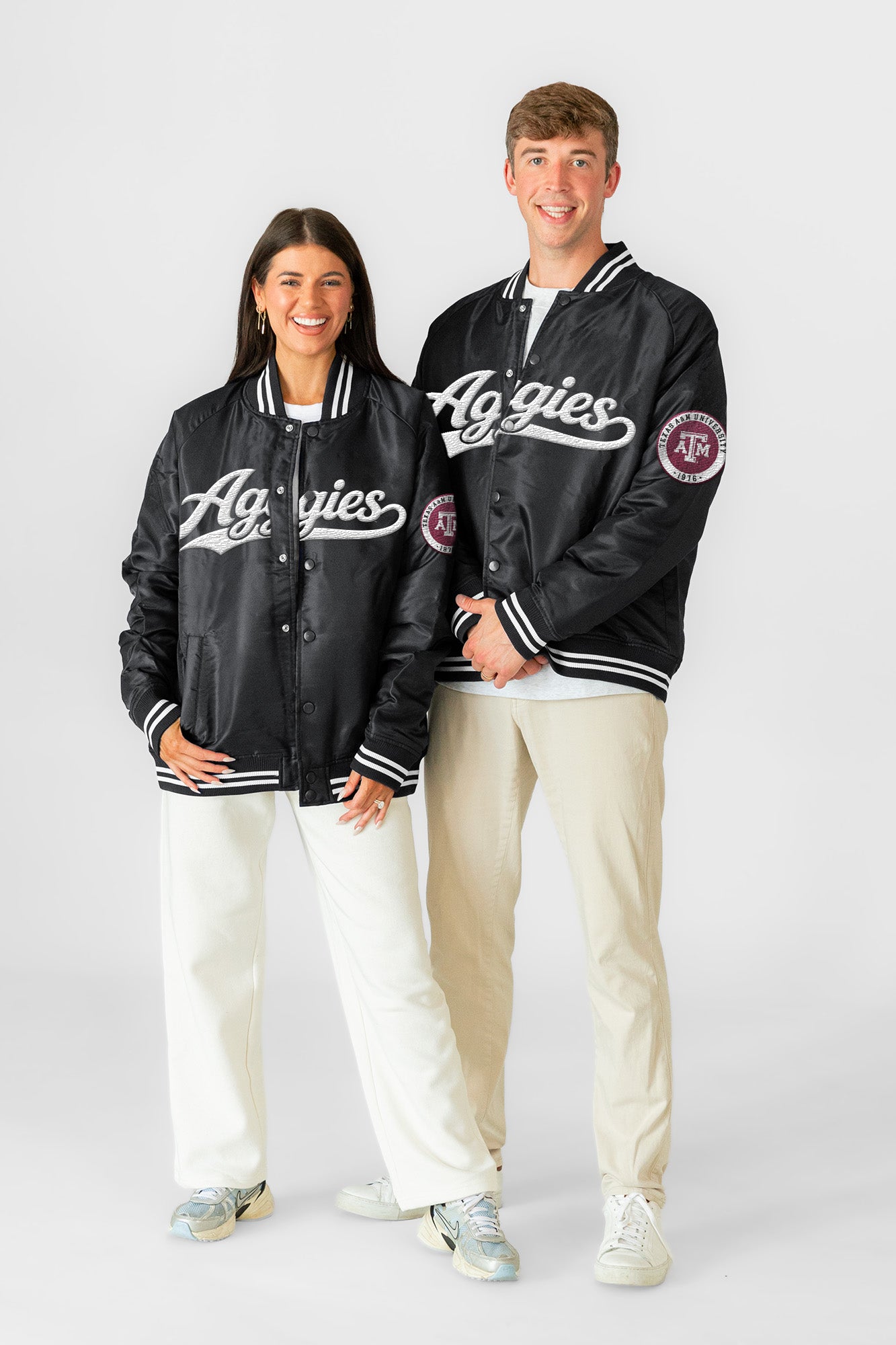 TEXAS A&M AGGIES VARSITY MUSE OVERSIZED VARSITY UNISEX JACKET