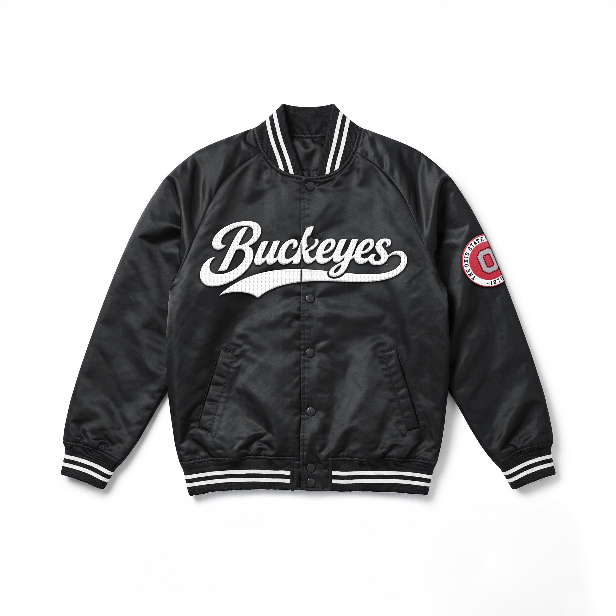 OHIO STATE BUCKEYES VARSITY MUSE OVERSIZED VARSITY UNISEX JACKET