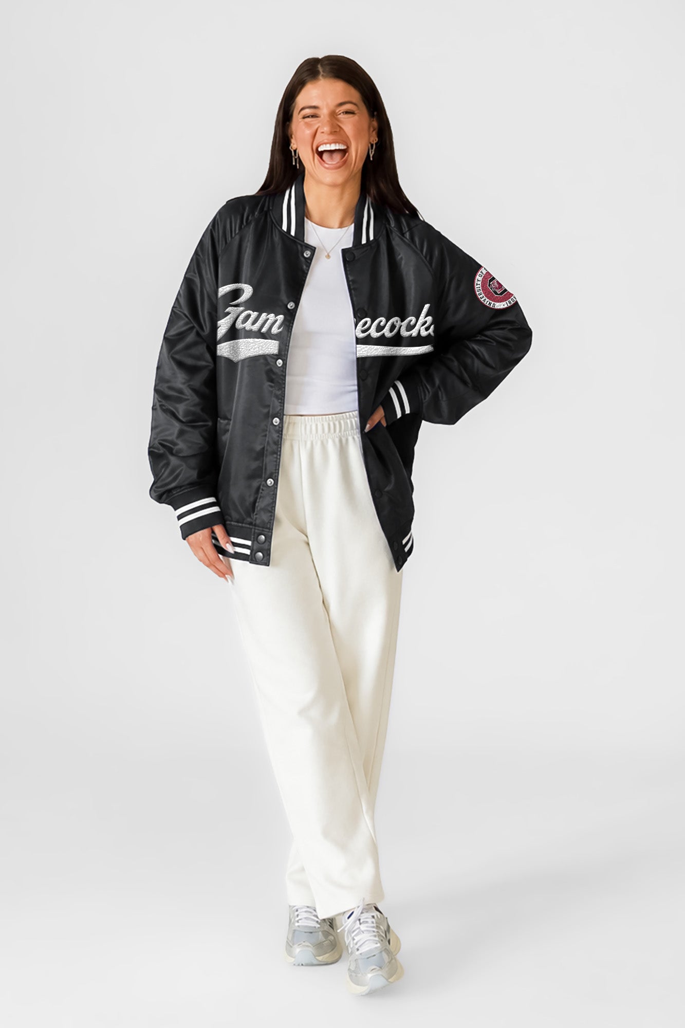 SOUTH CAROLINA GAMECOCKS VARSITY MUSE OVERSIZED VARSITY UNISEX JACKET