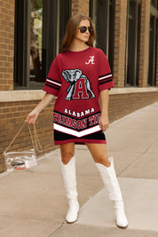ALABAMA CRIMSON TIDE PERFECT SCORE RETRO T-SHIRT DRESS