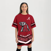 ALABAMA CRIMSON TIDE PERFECT SCORE RETRO T-SHIRT DRESS