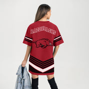ARKANSAS RAZORBACKS PERFECT SCORE RETRO T-SHIRT DRESS