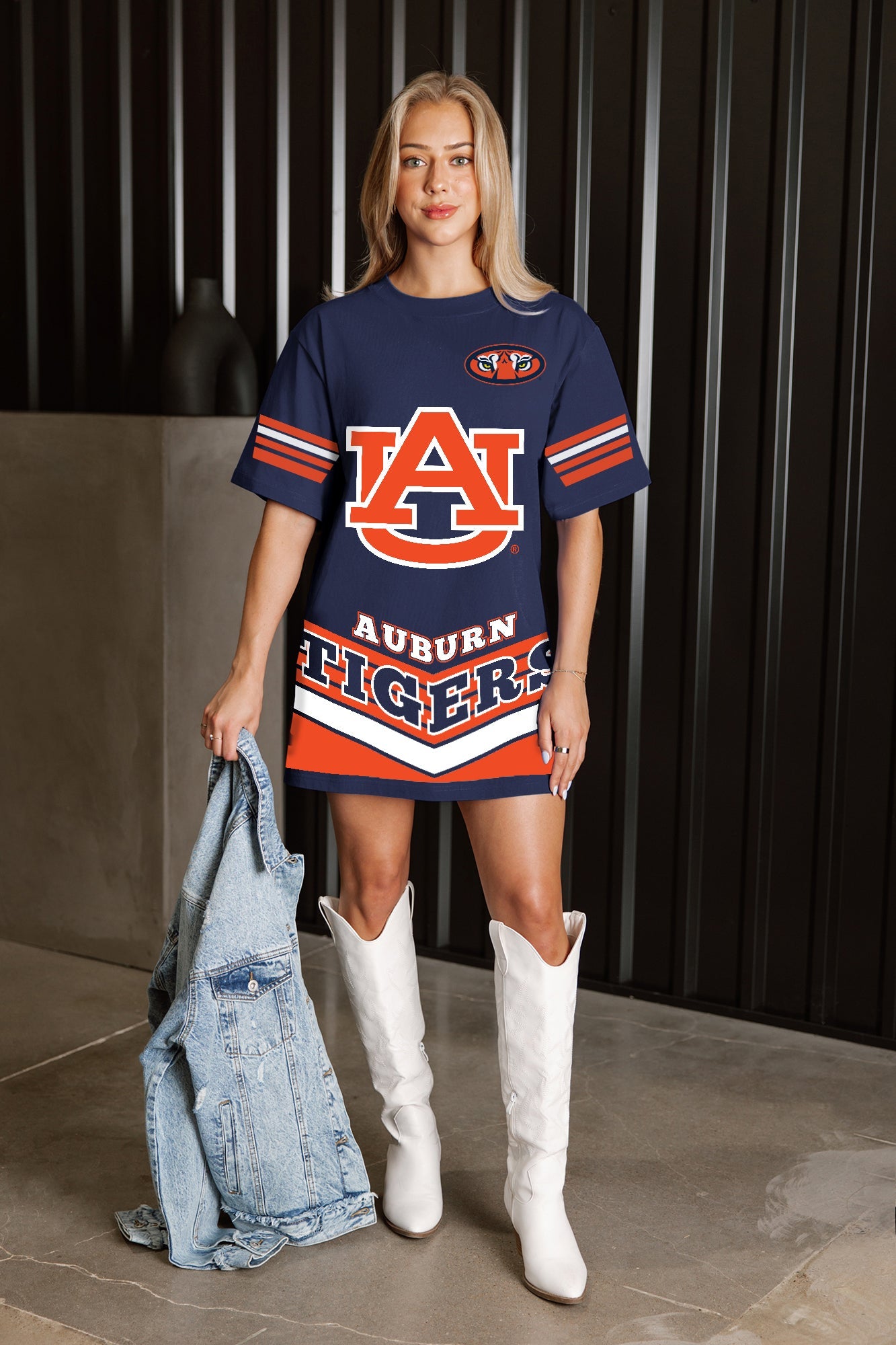 AUBURN TIGERS PERFECT SCORE RETRO T-SHIRT DRESS