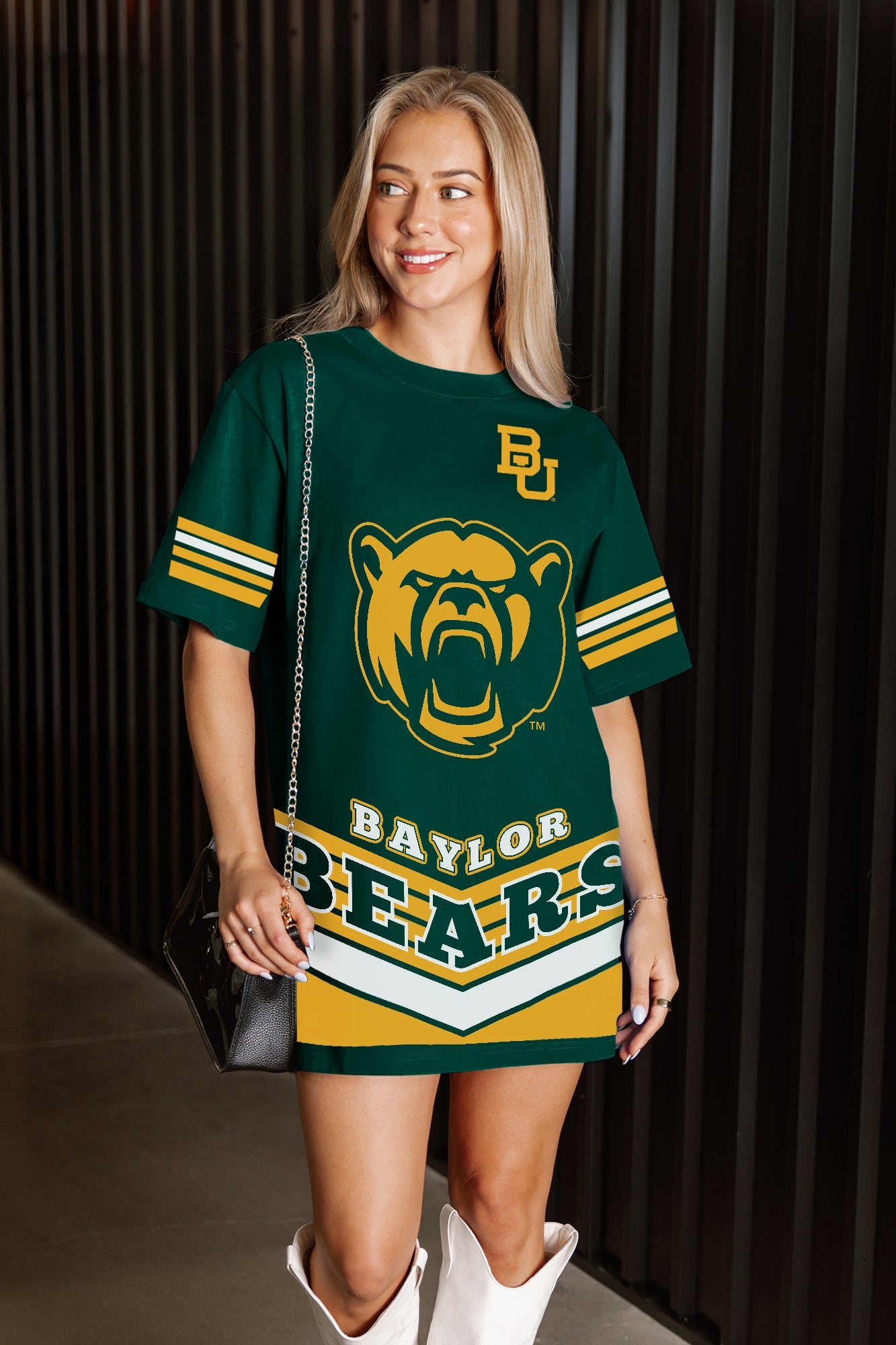 BAYLOR BEARS PERFECT SCORE RETRO T-SHIRT DRESS