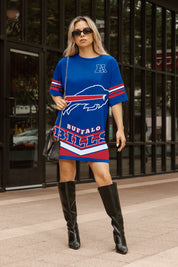 BUFFALO BILLS PERFECT SCORE RETRO T-SHIRT DRESS