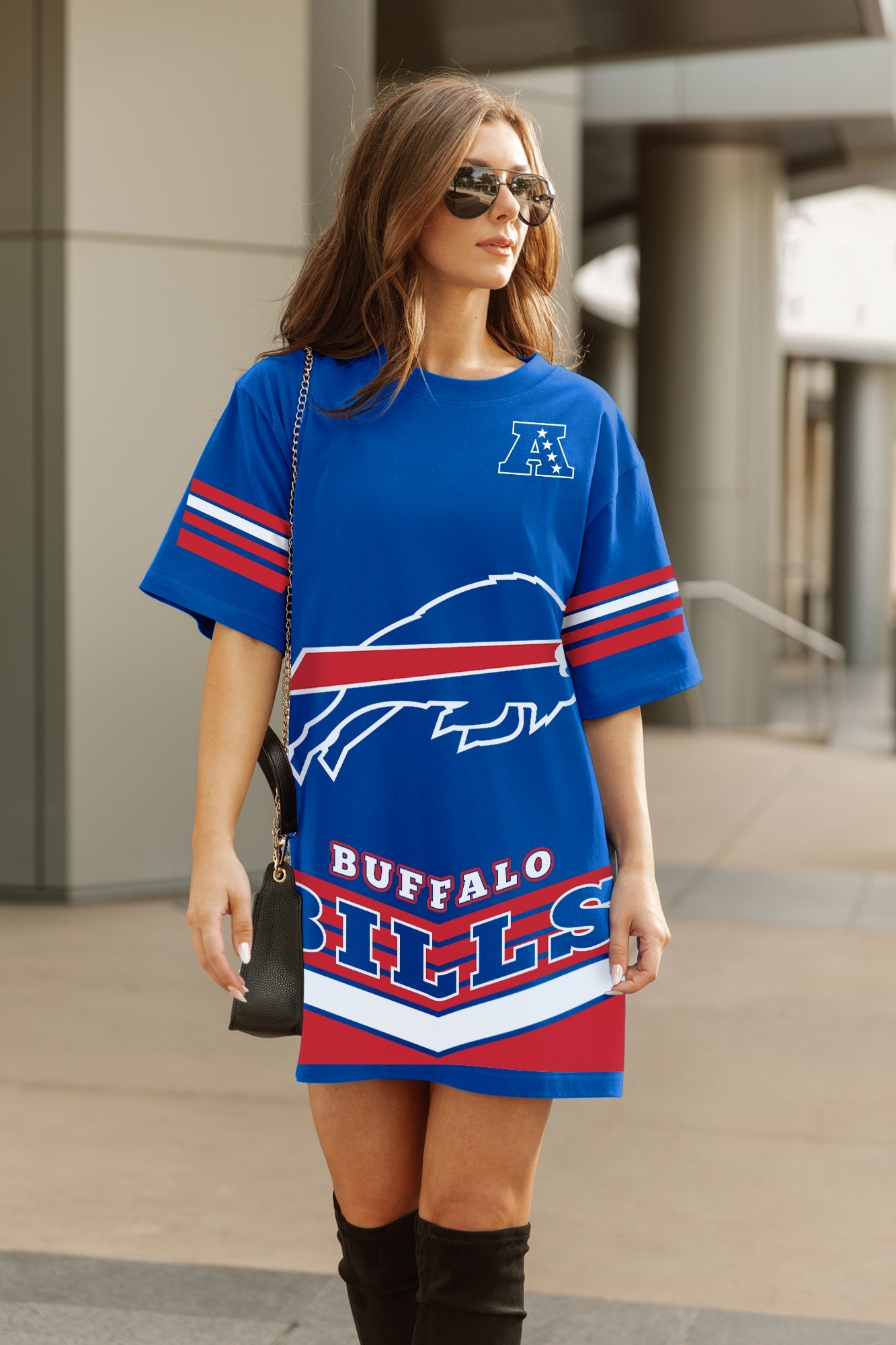 BUFFALO BILLS PERFECT SCORE RETRO T-SHIRT DRESS